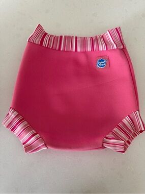 Splash About 3-6m Pink Swim diaper Cover with Striped Trim